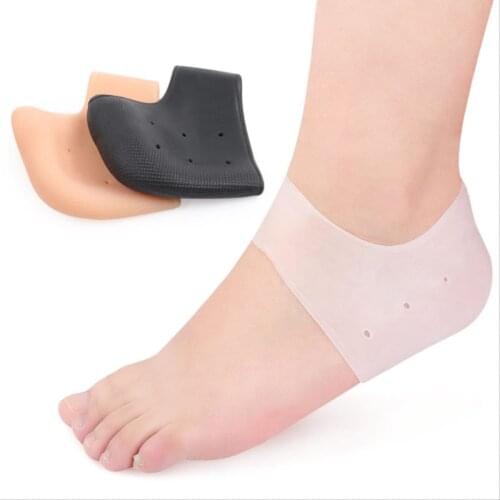 2Pcs/Pair Silicone Feet Care Socks Heel Protector Moisturizing Gel Care Pad With Hole Anti Cracking Sleeve Pedicure Tools