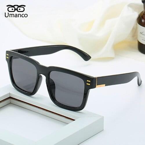 Umanco Vintage Square Sunglasses For Women Men PC Frame AC Lens Retro Eyeglasses Sport Shade Brand Beach Drive Travel Gifts