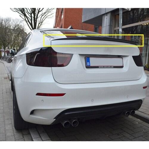 For BMW X6 E71 e72 Spoiler ABS Material Car Rear Wing Primer Color Rear lip trunk Spoiler For BMW X6 SUV Spoiler 2007-2014
