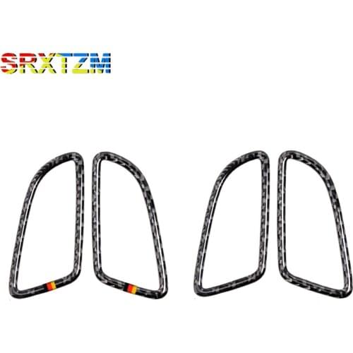 SRXTZM Carbon Fiber Dashboard Air Condition Vent Outlet Trim Frame Accessories For Mercedes Benz C Class W205 C180 C200