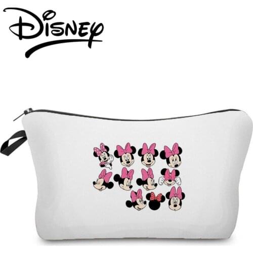 Disney Mickey Minnie Cosmetic Bags Hot Sale Casual Mini Makeup Bag Unique Women Portable Storage Bag Child Cartoon Pencil Case