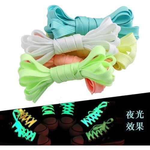 1pair Luminous Shoelaces nighttime spontaneous Fluorescence Sneakers canvas shoes clothing fashion Ribbon gift Accessories