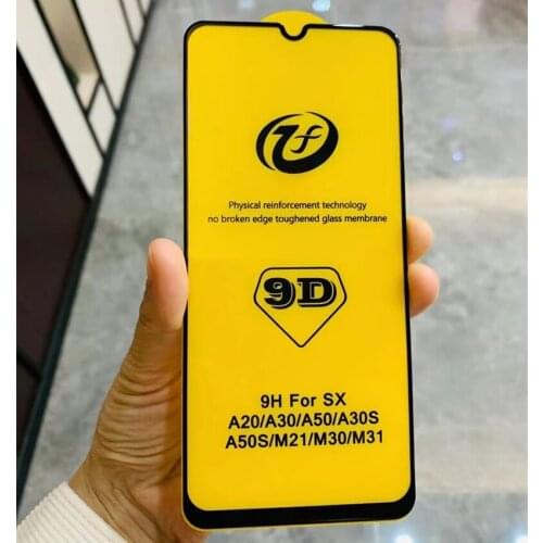 10PCS 9D Full Glue Cover Tempered Glass for Samsung Galaxy A20 A30 A50 A30S A50S M21 M31 M30 Full Cover Glass Film