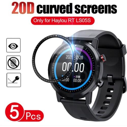 20D Curved Edge Full Soft Protective Film Cover For Xiaomi Youpin Haylou RT LS05S Smart Watch Screen Protector ( Not Glass )