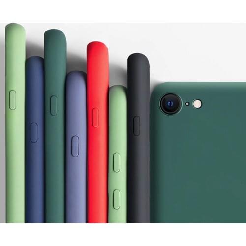Liquid Silicone Case for iphone SE 2020 Case Shockproof Luxury TPU Case for iPhone SE 2 SE2 7 8 Plus X XR XS 11 12 Pro Max mini