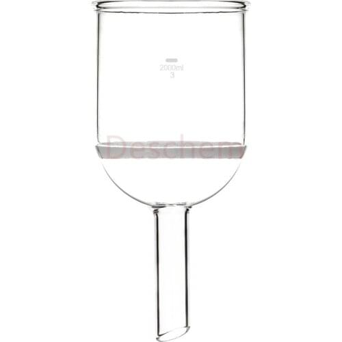 2000ml,Glass Buchner Core Sand Funnel,3# Coarse filter,2L,GG17 Straight Drop Tube,Labware