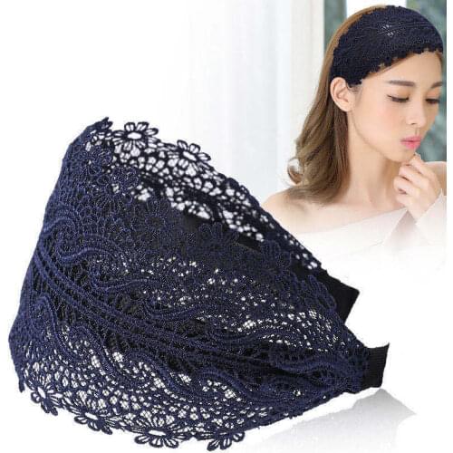 2020 Vintage Wide Lace Bezel Hair Band Women Headband Girls Hair Accessories Hair Clips Hairband Opaska Do Wlosow Diademas