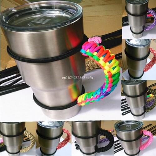 50pcs Cup Handles Parachute Rope Tumbler Handle Outdoor Portable Hand Holder Hand-grip Travel 20oz 30oz Mug Handles
