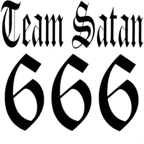 Aliauto Car Sticker Team Satan 666 All Weather Styling Vinyl Accessories PVC Decal for Toyota Auris Mercedes W124 Gt,10cm*9cm