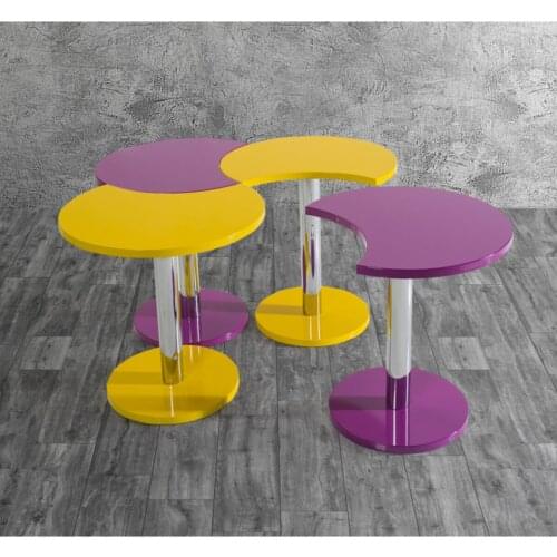 Clover Medium Coffee Table-Zigon Coffee Table MADE IN TURKEY