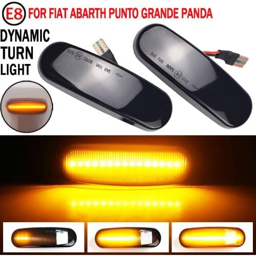For Fiat Panda Punto Evo Stilo Qubo For Peugeot Bipper Citroen Lancia Musa 350 LED Dynamic Side Marker Sequential Lights Lamp