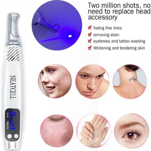 Electric Household Tattoo Removal Pen Plasma LCD Display Beauty Instrument Remove Melanin Spots Red Light, Blue Light Can Choice