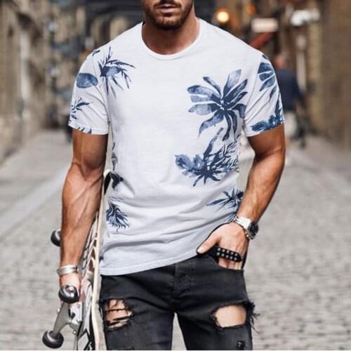 Floral Summer Printed Casual Daily T Shirt For Men Fashion Short Sleeve Tee Retro Mens Tshirt Plus Size Breathable Top Топ P5