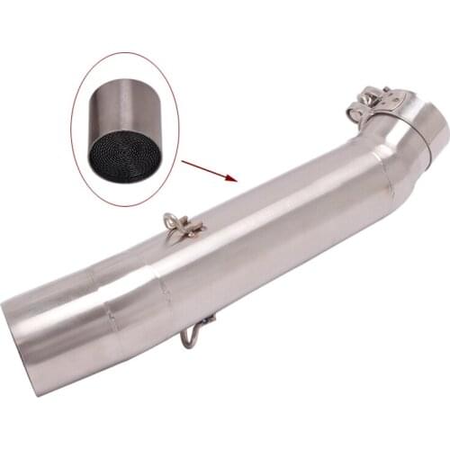 For VOGE 500DS LX500-A Exhasut Pipe Motorcycle Middle Link Tube Slip On 51mm Mufflers with Catalyst Inside Reserve Catalyst