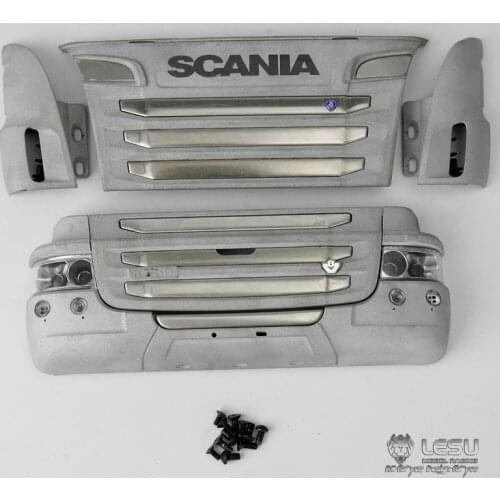1/14 truck Scania R730 front face net bumper set Tamiya tractor R620 R470 aluminum alloy metal upgrade accessory RCLESU