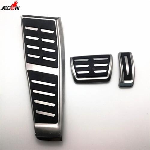 Gas Fuel Brake Dead Footrest Foot Pedal Cover Cap Pad Trim AT & MT For Audi A7 S7 RS7 4G8 2010-2017 A6 S6 RS6 C7 4G RHD