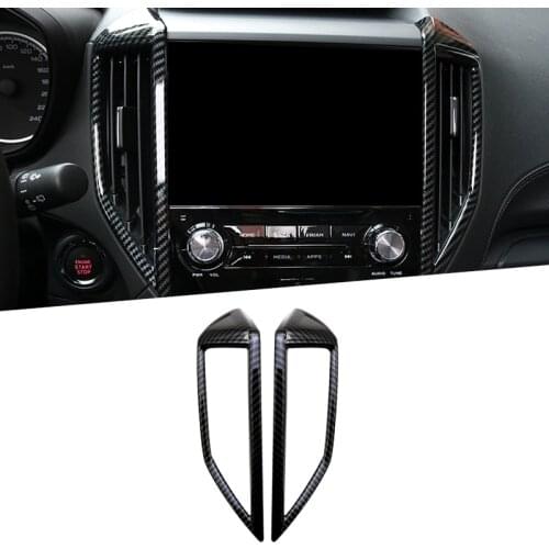 Air Conditioning AC Vent Outlet Cover Trim ABS Fit For Subaru Forester 2019 2020 2021 / Carbon Fiber Look / Auto Accessories