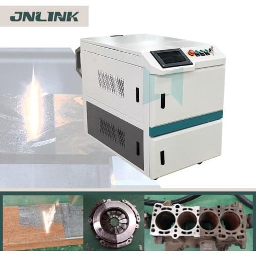 Laser cleaning machine for railroad track rust removal