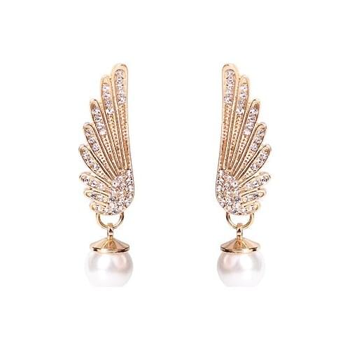 99CARATS SUMNI Summer new style, fashion, dynamic, personality, temperament, wings, earrings. For Women Free Shipping