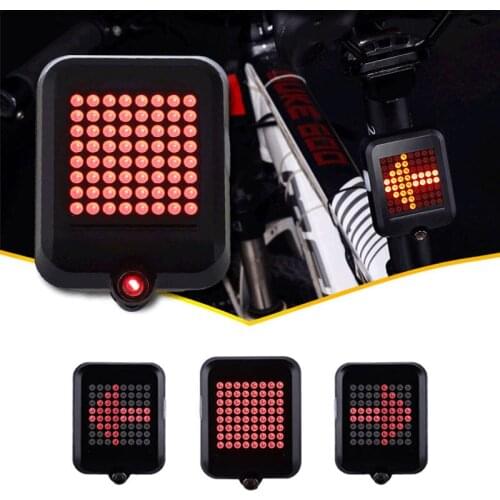 MOVIGOR 64 LED Intelligent Brake Light Bicycle Steering USB Rechargeable MTB Mountain Road Bike Night Warning Taillight 80 LM