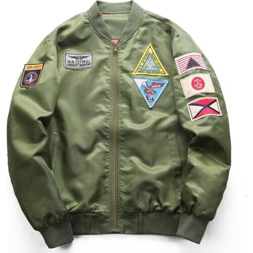 Male Leisure Jackets Printing Causal Mens Coats Air Force Pilot Bomber Flight Jacket Men Letterman College Baseball Coats