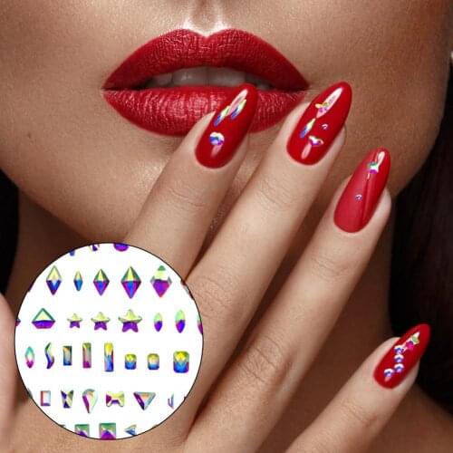 Crystal Nail Art Rhinestones Kit Flatback Round Bead Charm Gem Stone Jewelry Diamond Pick Up Pen Tweezer Manicure Craft Decor