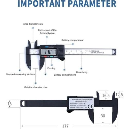New Arrival 150mm 6 inch LCD Digital Electronic Vernier Caliper Gauge Micrometer Measuring Tool