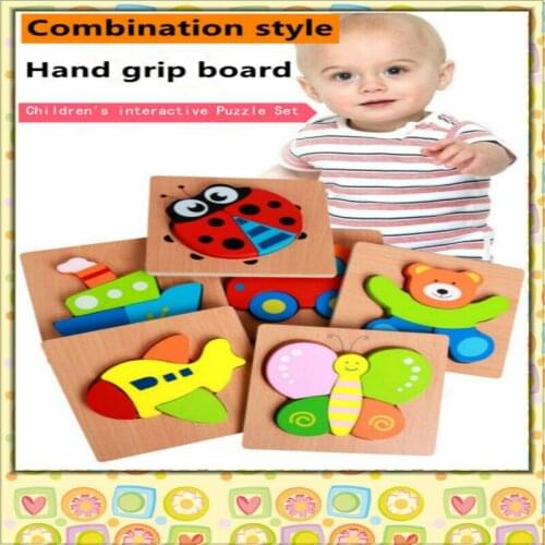New Diy Cartoon Cartoon Jigsaw Puzzle Children Wooden Toys Childrens Educational Toys Parent Child Interactive Gift Toys