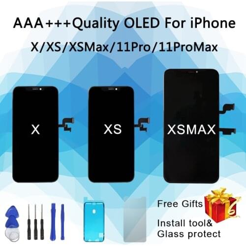 AAA+++ OLED screen for iPhone X XS XR XS Max 11 Pro OLED display replacement component digitizer touch Pantalla perfect repair