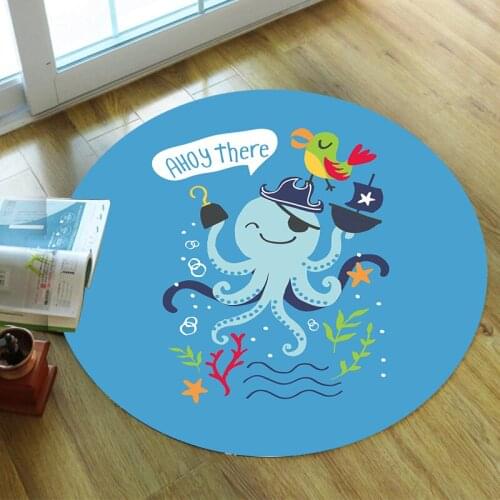 Octopus Pirate Carpet Square Anti-Skid Area Floor Mat 3D Rug Non-slip Mat Dining Room Living Room Soft Bedroom Carpet 08