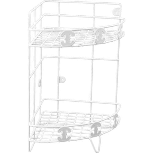 1PC Bathroom Storage Shelf Toilet Rack Wall Mounted Iron Multi Layers Shelf Storage Traceless Triangle Shelf for Home Bathroom