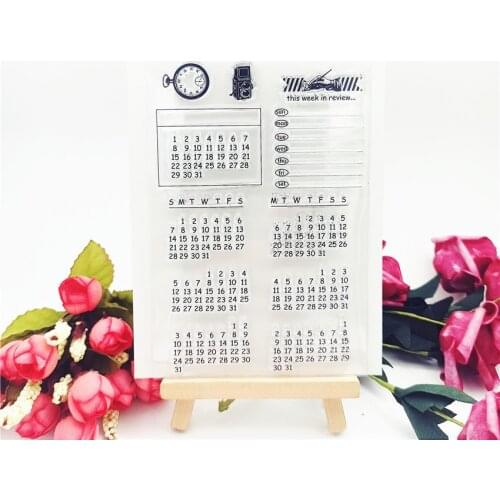 11*16CM Hot selling calendar alphabet transparent clear stamp / silicone seal roller stamp DIY scrapbook album / card production
