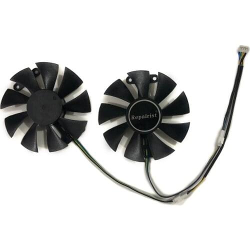 Repairist 2pcs/lot PowerColor Red Devil RX470 RX480 GPU Graphics cooler VGA fan For AXRX 470/480 4GBD5 Video card cooling