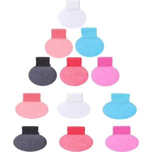 XRHYY 12Pcs Self-Adhesive Leather Pen Holder Round Pen Clips Pencil Elastic Loop for Notebooks Journals Clipboards Ramdon Color