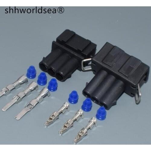 Shhworldsea 5/30/100sets kit 3.5mm 3p 3way waterproof cable connector 357 972 753