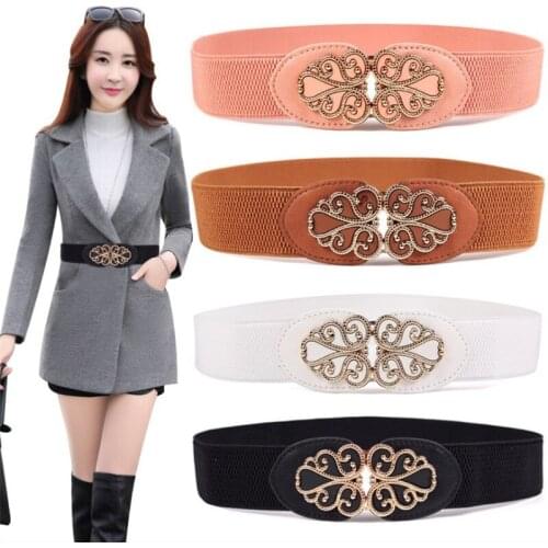Wide Corset Cummerbund Flower Belt Female Obi Elastic Waistband Belts for Women Wedding Dress Waist Kemer Girdle Ceinture Femme