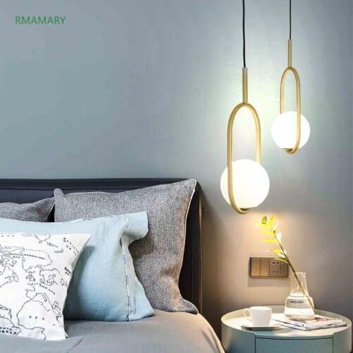 Nordic creative art round pendant light stairs balcony porch bar study small lighting pendant lamp 110-220V LED light