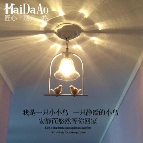 Modern Personality Art Corridor Balcony Corridor Lamp Porch Lamp Bar Bird Pendant Light lustre pendente