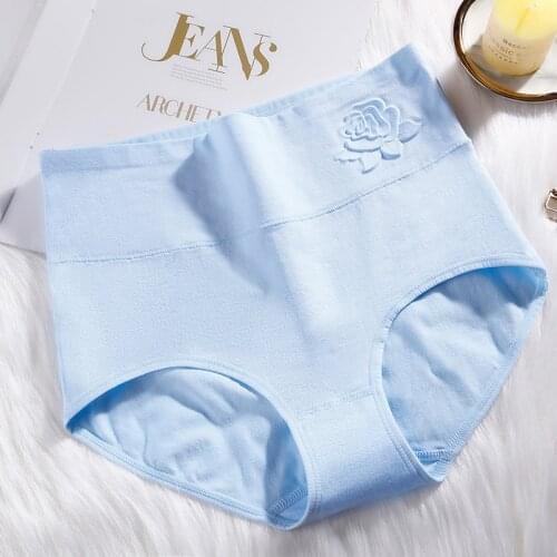 S33 New women large pants Female Cotton panties Woman Underpants Plus Size Briefs High waist Comfortable Underwear