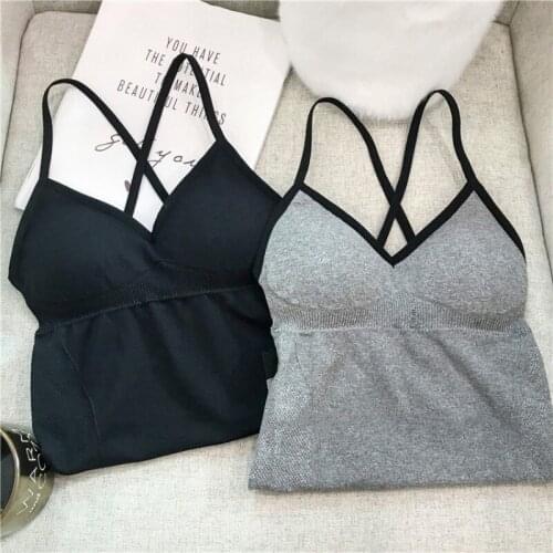 Women Seamless cross beauty back bra sexy long underwear with chest pad explosion section wrapped chest tube top