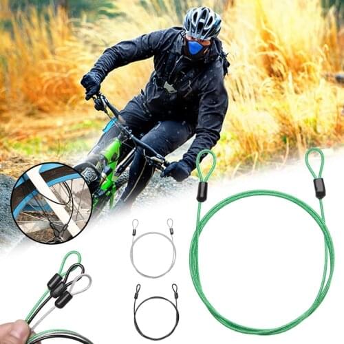 1PCS NEW Bicycle Lock Motorcycle Bike Security Loop Cable Locks Anti-theft Strong Braided Steel Cable Wire Rope Bike Accessories
