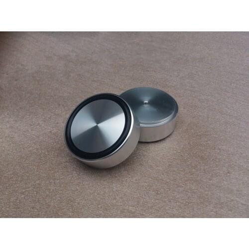 4PCS D58mm + H22mm Aluminum Feet For amplifier Speaker (With Rubber Ring) Silver / Black / Gold (Optional)