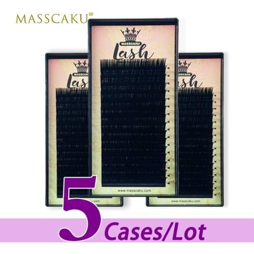 5case/lot Hot selling matte black 0.05 0.07 eyelash extension creat own brand wholesale synthetic individual lashes extensions