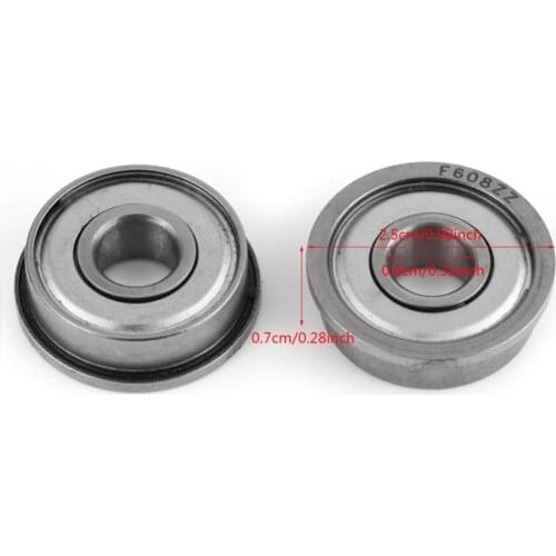 8x22x7mm 10pcs/lot F608ZZ Double Shielded Steel Flanged Miniature Ball Bearings Steel