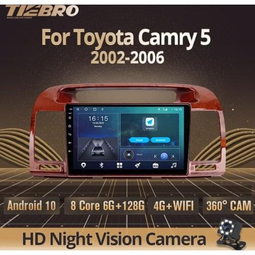 2DIN Android 10 Car Radio For Toyota Camry 5 2002-2006 Stereo Receiver GPS Navigation Auto Radio DSP Car Video NO 2DIN DVD IGO