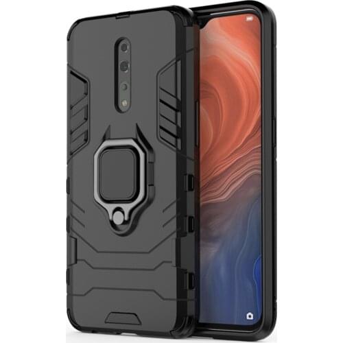 For OPPO Reno Z Case 6.4 inch Luxury Ring Back Cover Stand Armor ShockProof Case For Oppo RenoZ PCDM10 PCDT10 CPH1979 Phone Case
