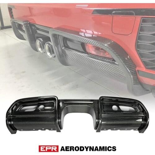 JCW Rear Bumper Diffuser For Mini F56 JCW Style Carbon Fiber Rear Diffuser Trim (Replacement)