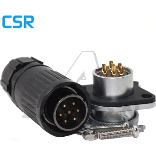 HP20 series Outdoor waterproof 7pin connector Male Female Industrial Cable Connector 7pin IP67 Fit RV Solar Port