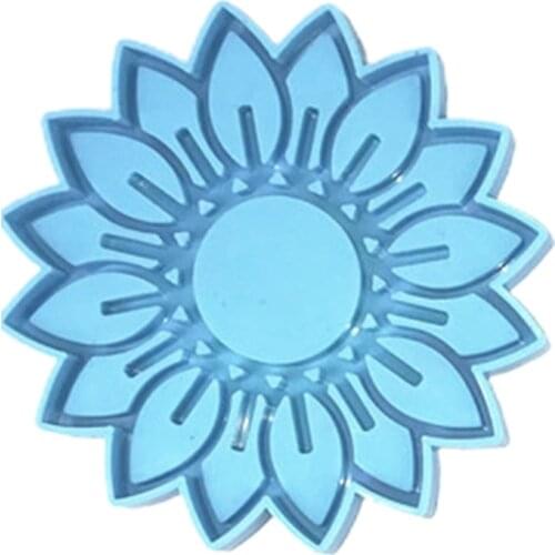 Epoxy Resin Mold Flower Shape Candlestick Mold Coaster Cup Mat Casting Silicone Mould DIY Crafts Ornaments Decorations Mold