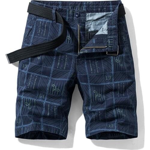 Men Shorts Plaid Beach Shorts 2020 Summer Mens Casual Camo Camouflage Shorts Military Short Pants Male Bermuda Cargo Overalls